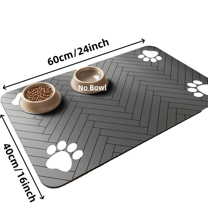 Pet Feeding Mat-Absorbent Pet Placemat for Food