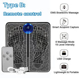 Electric EMS Foot Massager Pad Relief Pain Relax Feet Acupoints