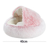 Cat Bed Pet Mattress Warm Soft Plush Pet Bed with Cover Round  Cat Dog  Sleeping Nest Cave for Small Dogs kitten