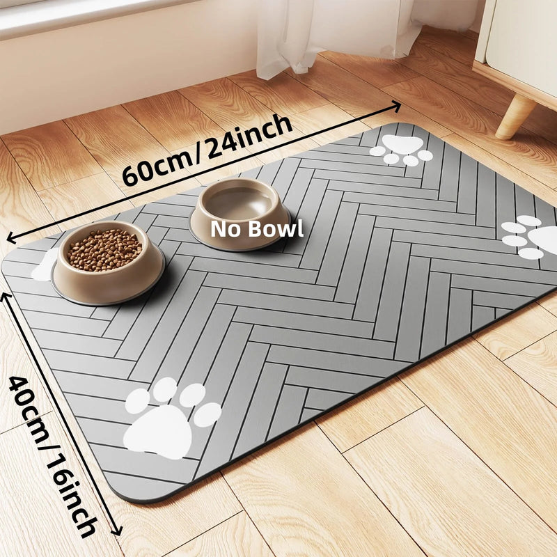 Pet Feeding Mat-Absorbent Pet Placemat for Food