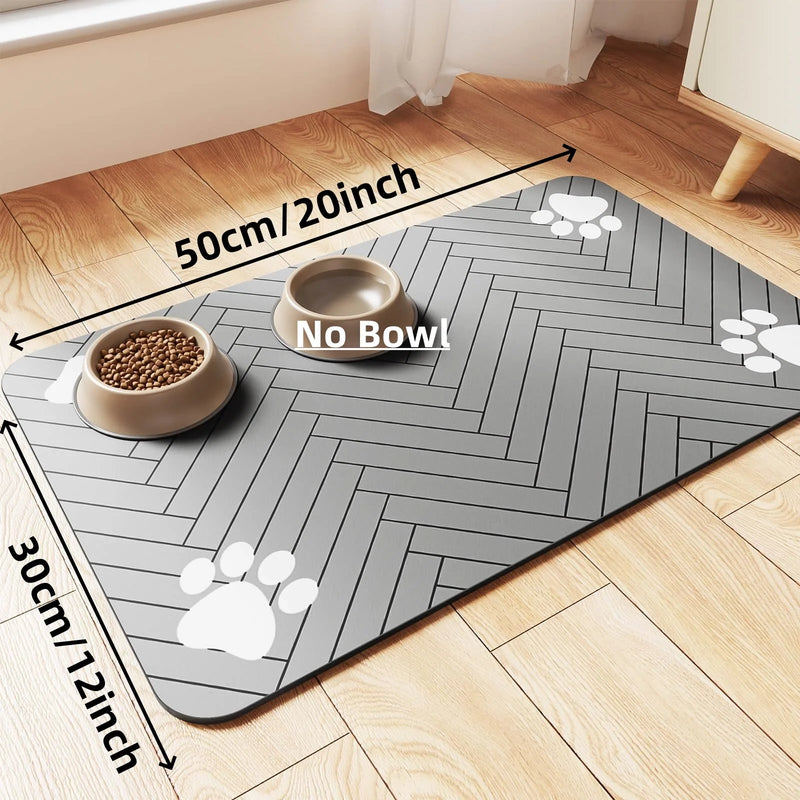 Pet Feeding Mat-Absorbent Pet Placemat for Food