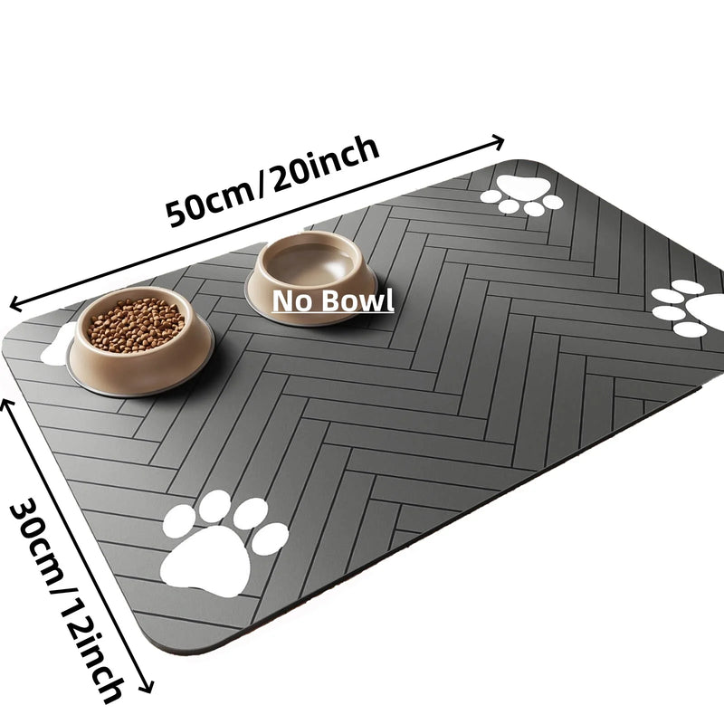 Pet Feeding Mat-Absorbent Pet Placemat for Food