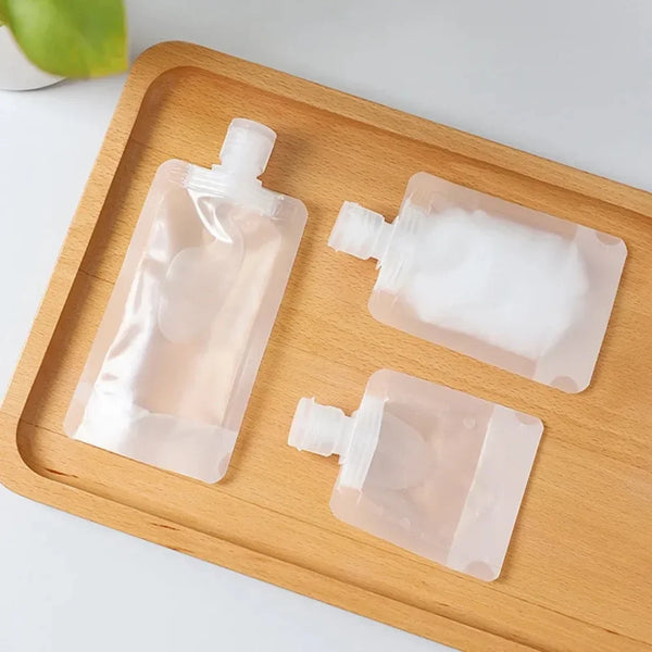 5Pcs Travel Empty Squeeze Bags Lotion Dispensing Bag Refillable